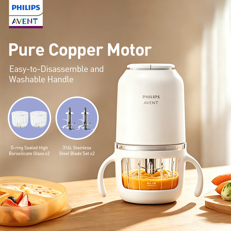 Baby Food Processor - Philips Avent Babyvoedselmaker 150W 2 glazen