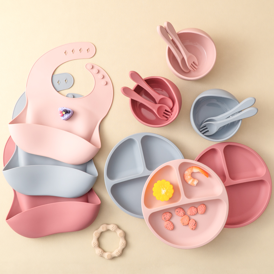 Baby Food Table - 5 Stuks Baby Siliconen Voeden Set