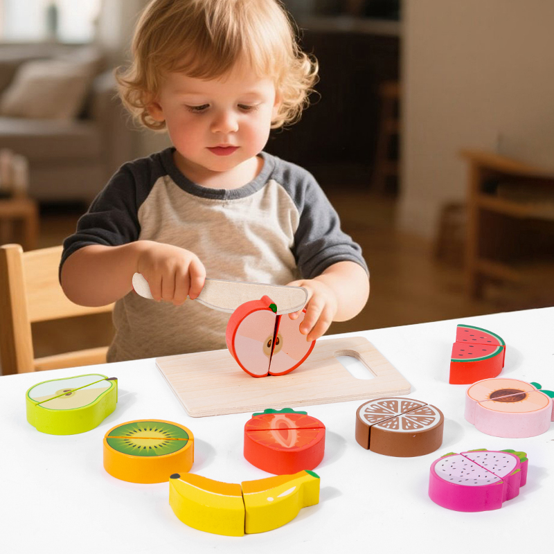 Baby Food Under 1 Year - Houten keuken alsof speelgoed Simulatie Snijden
