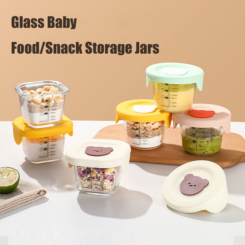 Baby Food Delivery - 180ml Glazen Babyvoeding Opslag Potten Met