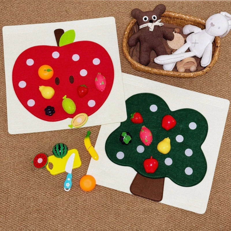 Baby Food Under 1 Year - Baby Viltbord Speelvoedsel Speelgoed Muursticker Fruit