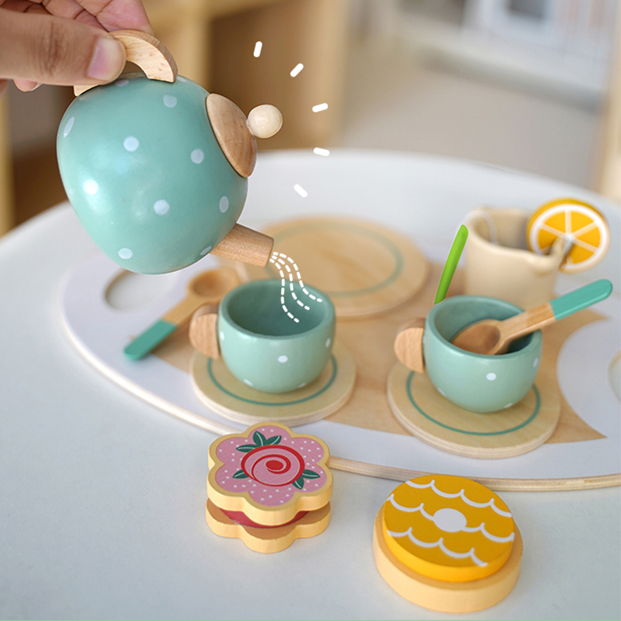 Houten Afternoon Tea Set Speel - Baby Food Under 1 Year recensie en prijs