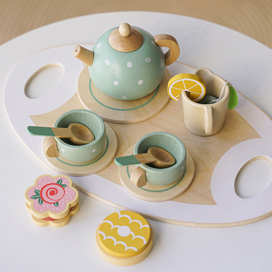 Houten Afternoon Tea Set Speel - Baby Food Under 1 Year recensie en prijs